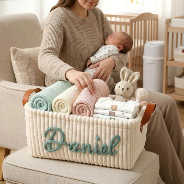 d2 Striped Baby Basket