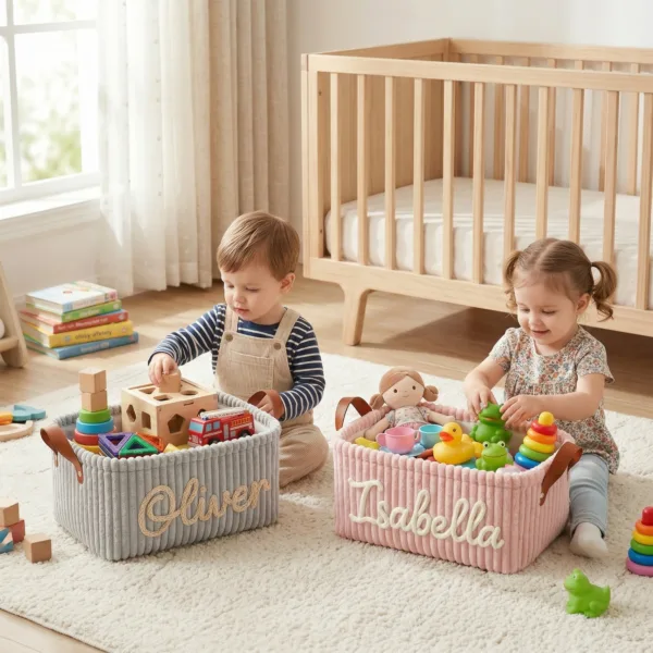 d3 Striped Baby Basket