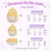 SIZE GUIDE-1 Size guide for personalized toddler backpack and matching pencil case set