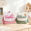 Nameli Personalized Embroidered Pink Sophia and Sage Green Oliver Toddler Travel Backpacks
