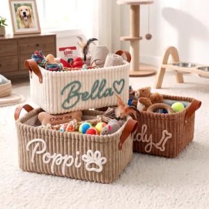 Pet Fur Stripe Basket