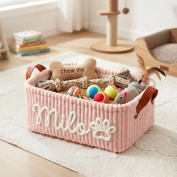 Pet Fur Stripe Basket
