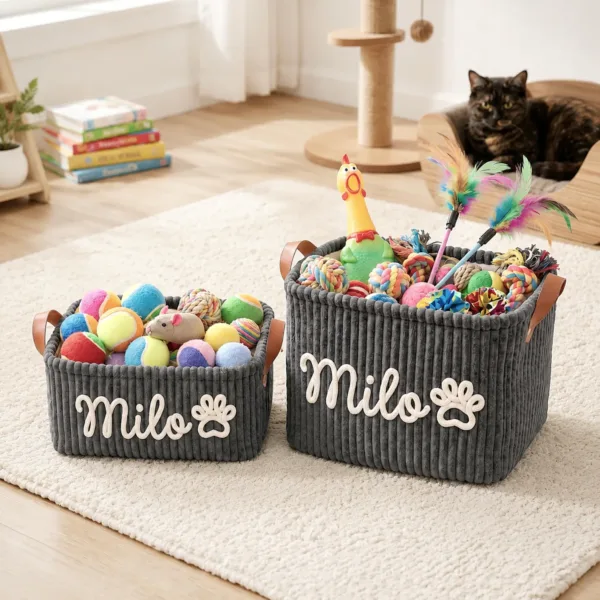 Pet Fur Stripe Basket