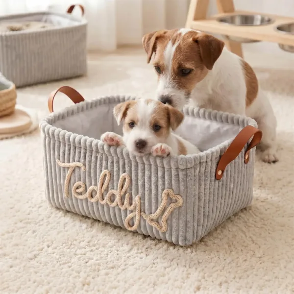 Pet Fur Stripe Basket