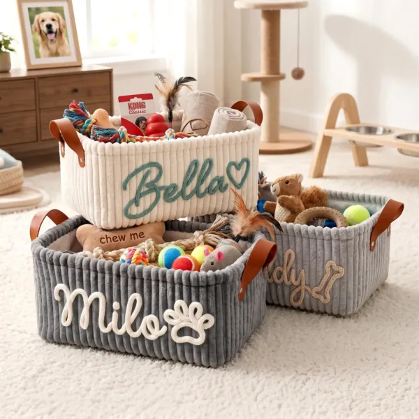 Pet Fur Stripe Basket