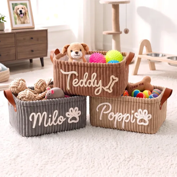 Pet Fur Stripe Basket